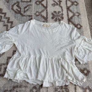 Ruffled short sleeve top